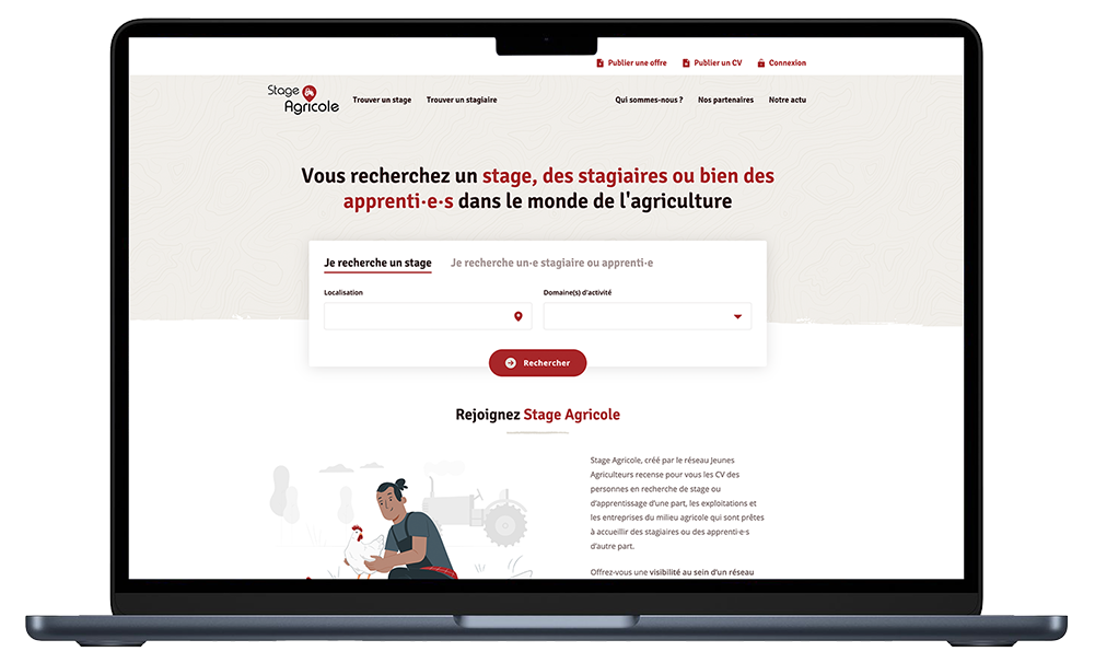 Site recrutement stage agricole